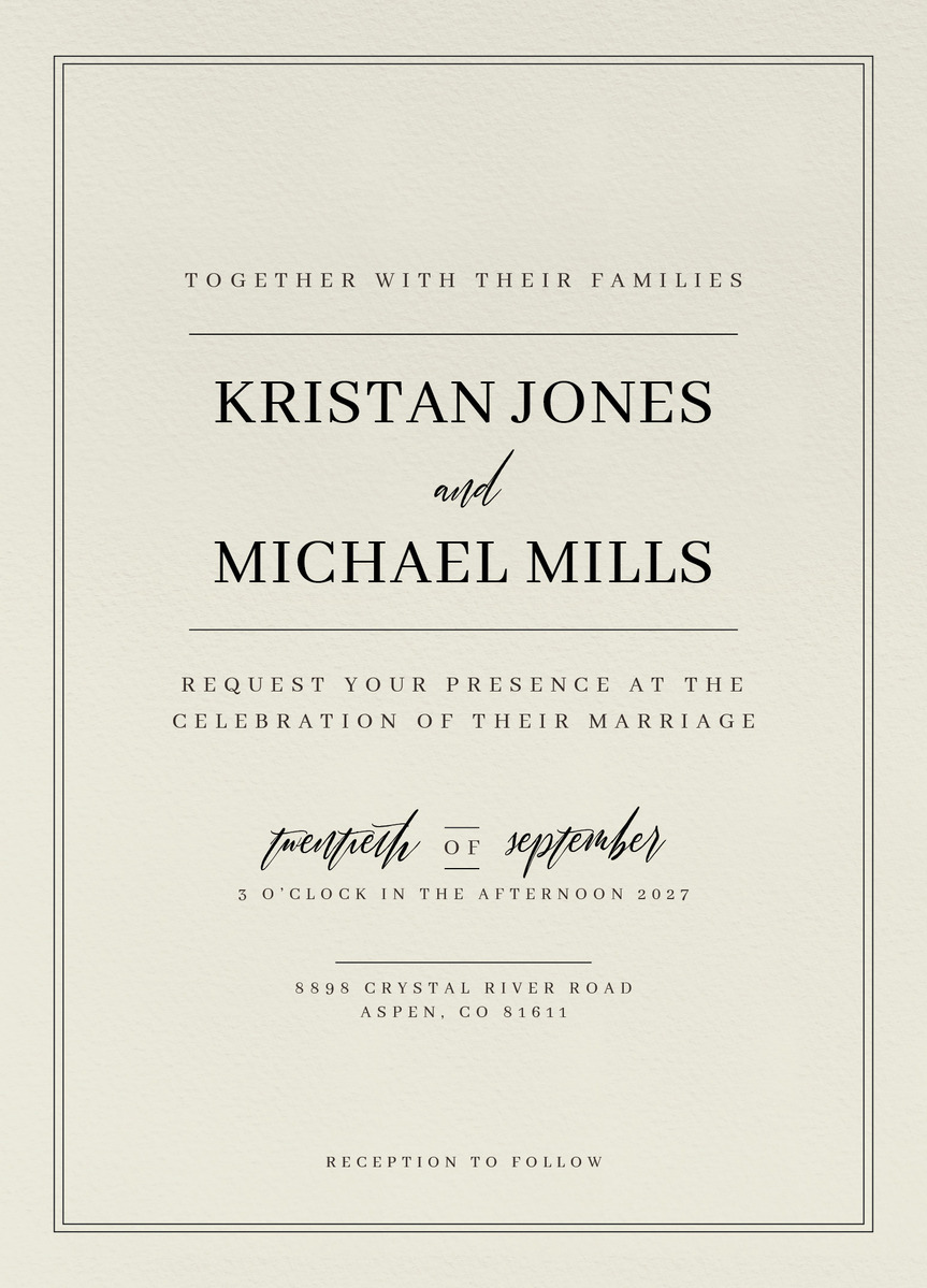 Digital wedding invitation template
